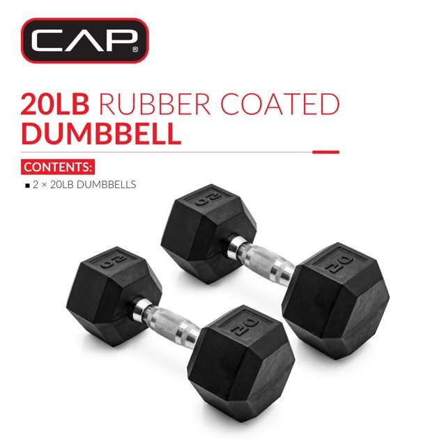 CAP Barbell Rubber Hex Dumbbells (Pair)