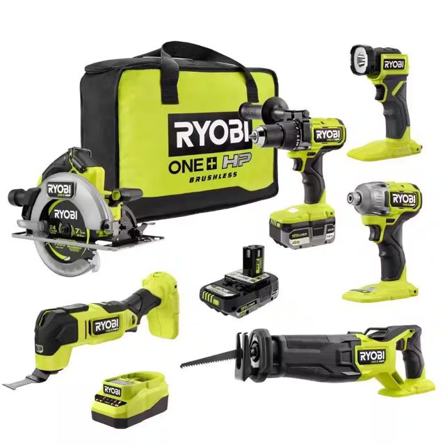 Ryobi 18V ONE+ 6-Tool Combo Kit