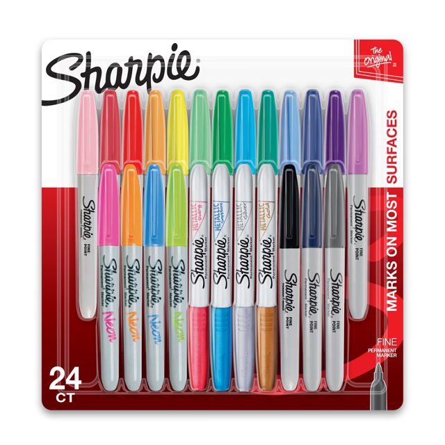 Sharpie Permanent Markers (24-Pack)